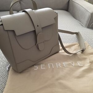 Senreve Tan Backpack Sophisticated Minimalist Design